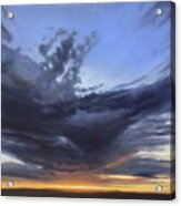 Big Sky Sunset From Weimer Acrylic Print