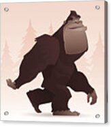 Bigfoot Walking Acrylic Print