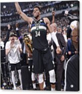 Bill Russell And Giannis Antetokounmpo Acrylic Print