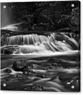 Bittersweet Falls In Black And White Acrylic Print