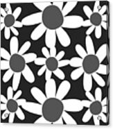 Black And White Flowers Acrylic Print