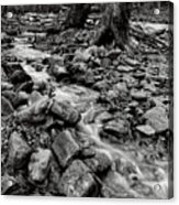 Black And White Little River 3 Acrylic Print