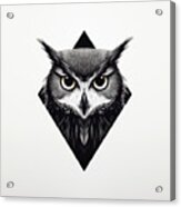 Black And White Owls Acrylic Print