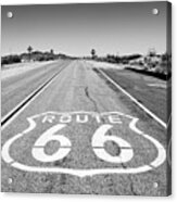 Black Arizona Series - Route 66 Acrylic Print