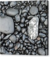 Black Beach Stones Acrylic Print