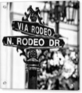 Black California Series - Beverly Hills Rodeo Drive Acrylic Print