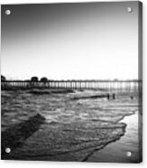 Black California Series - Huntington Beach Pier Acrylic Print