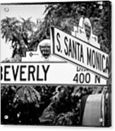 Black California Series - L.a Street Signs Acrylic Print