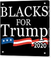 Black Conservatives For Trump 2020 Acrylic Print