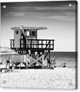 Black Florida Series - Miami American Beach Acrylic Print