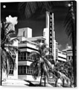 Black Florida Series - Wonderful Miami Beach Art Deco Acrylic Print