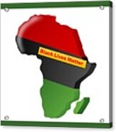 Black Lives Matter Africa Image Acrylic Print