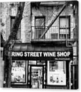 Black Manhattan Series - Wine Shop Acrylic Print