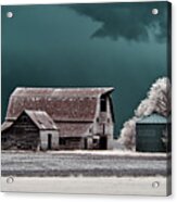 Blackmore Barn - Infrared Series - 1 Of 3 Acrylic Print