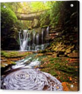Blackwater Falls State Park West Virginia Swirling Autumn Acrylic Print