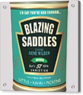 Blazing Saddles - Alternative Movie Poster Acrylic Print
