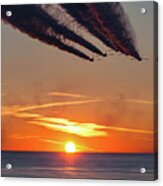 Blue Angels Flying Over The Sunset Acrylic Print