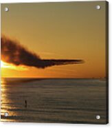 Blue Angels Over Pensacola Beach At Sunset Acrylic Print