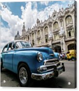 Blue Chevrolet, Havana. Cuba Acrylic Print