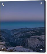 Full Moon Blue Hour At Clouds Rest Acrylic Print