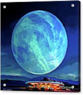 Blue Moon Over Mel's Acrylic Print