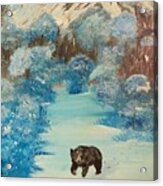 Blue Mountain Bear Painting # 278 Acrylic Print