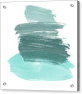 Blue Paint Strokes Acrylic Print