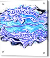 Blue Pisces March Zodiac Sign Acrylic Print