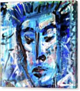 Blue Portrait Acrylic Print