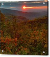 Blue Ridge Mountain Autumn Sunrise Acrylic Print