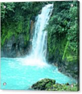 Blue River Waterfall Near La Fortuna Costa Rica Acrylic Print