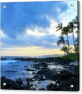Blue Sunset On Kauai Acrylic Print