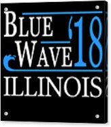 Blue Wave Illinois Vote Democrat Acrylic Print
