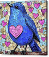 Bluebird Love Acrylic Print