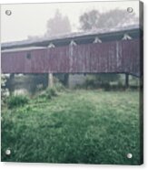 Bogert's Covered Bridge Misty June Acrylic Print