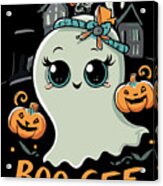 Boo Gee Cute Halloween Ghost Acrylic Print