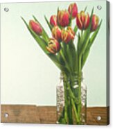 Bouquet Of Tulips In A Mason Jar Acrylic Print