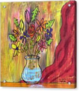 Bouquet With Red Cloth Acrylic Print