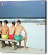 Boys At A Florida Beach Acrylic Print