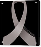 Brain Cancer Awareness Ribbon Acrylic Print