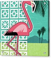 Breeze Block Flamingo 1 Acrylic Print