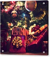 Brightly wrapped Christmas presents Acrylic Print