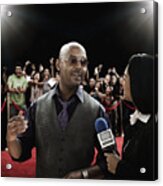 Broadcaster Interviewing Celebrity Acrylic Print