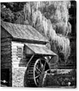 Bucks County Mill In Black And White Acrylic Print