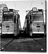 Budapest Trams Acrylic Print