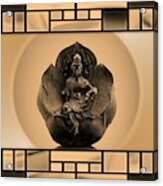 Buddha In  Stained Glass Acrylic Print