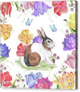 Bunnies With Tulips C Painting by Jean Plout | Fine Art America