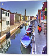 Burano Canal - Italy Acrylic Print