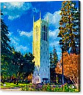 Burns Tower Of The University Of The Pacific In Stockton, California Acrylic Print