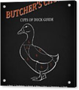 Butchery Guide Cuts Of Duck Acrylic Print